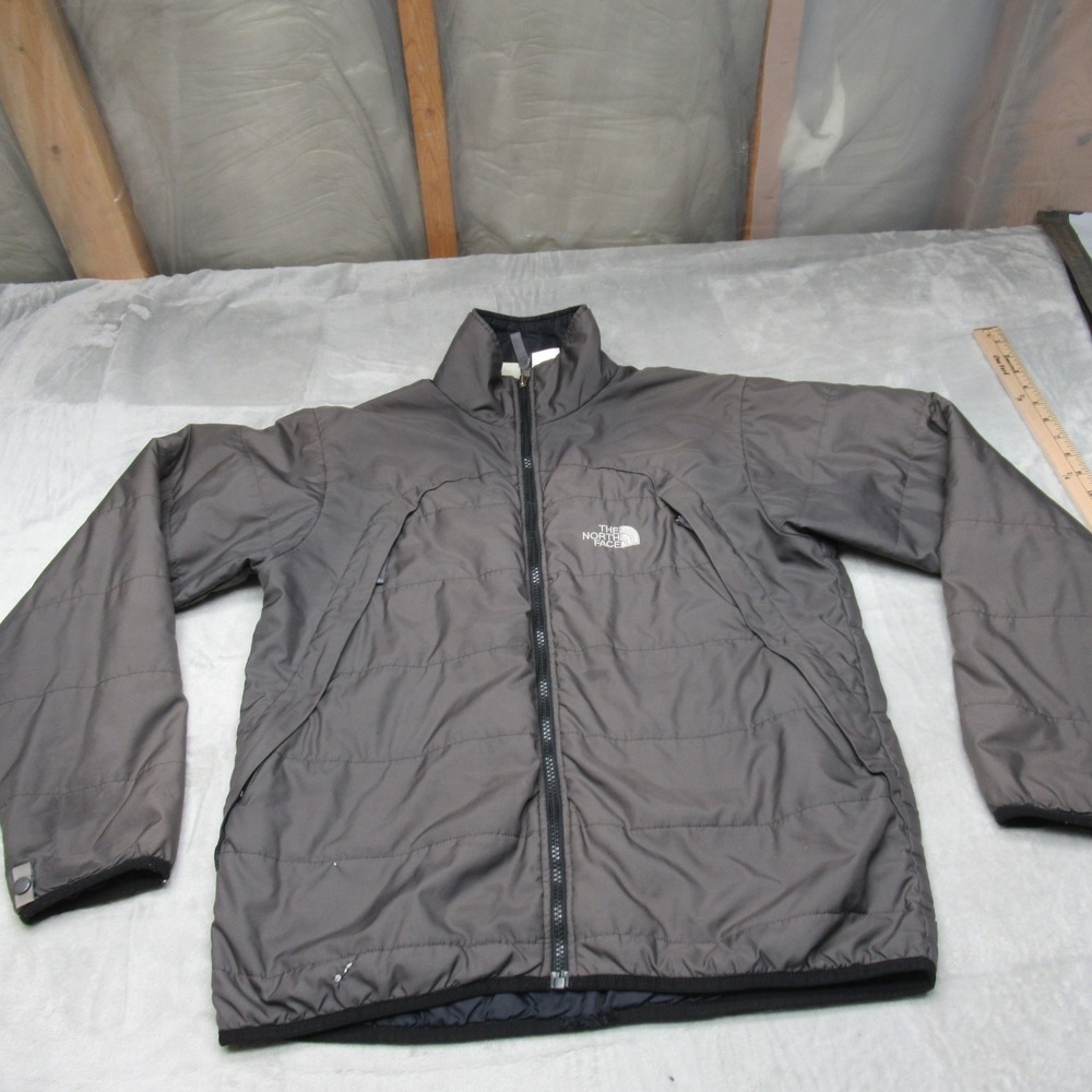 North Face Redpoint Jacket Men Small Black Rain Wind Insulated Full Zip Puffer